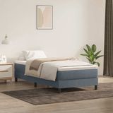vidaXL Boxspringbed zonder matras, fluweel, donkergrijs, 100x220 cm