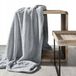 Design91 Zacht Pluche Dekentje Cindy 170x210 cm - Zilverkleurig Microvezel