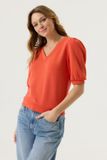 Garcia Dames Effen Sweater Rood 3/4 sleeve