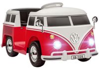 StarTech Volkswagen Elektrische Volkswagen T1 kinderauto - Officieel gelicenseerd - 12V - 2 motoren - Startfunctie - Kinderauto om op te rijden