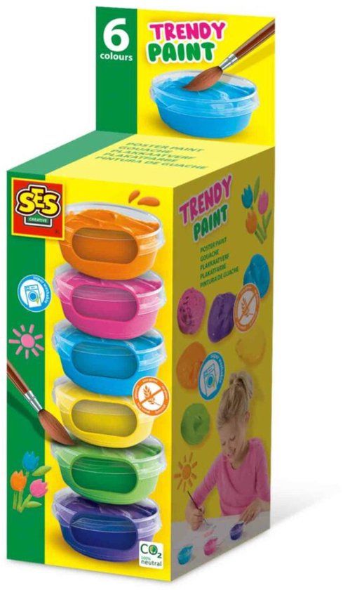 SES Creative Plakkaatverf Trendy (6x45ml)