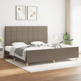 Maison Exclusive - Cadre de lit sans matelas, couleur taupe, 200x200 cm, rembourré