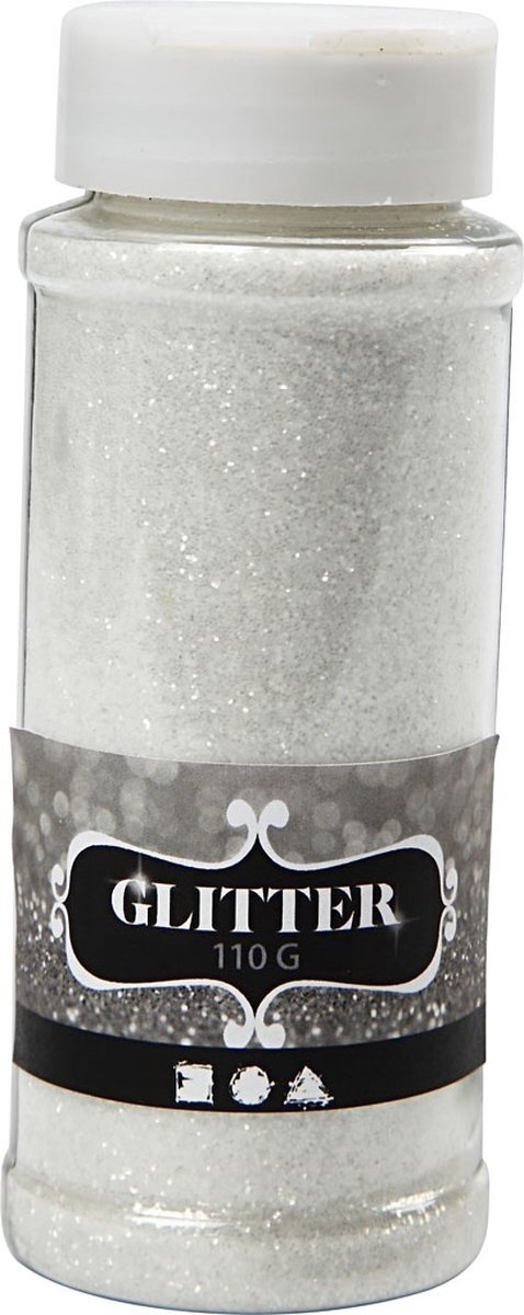 creotime Glitter, wit, 110 gr