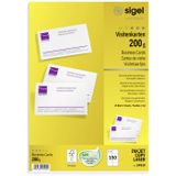 SIGEL DP839 visitekaartjes hoogwit, 150 stuks