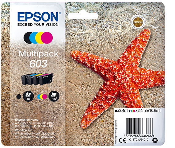 Epson Multipack 4-colours 603 Ink single pack / cyaan, geel, magenta, zwart