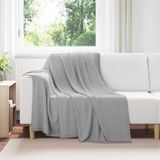 vidaXL - Dekentjes - 24 st - Grijs - 200 x 150 cm - 10.41 kg - Fleece