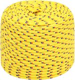 vidaXL Multifunctioneel touw 8 mm 25 m Geel PP