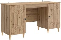 vidaXL Bureau Artisanaal eiken 142,5 x 50 x 75 cm Bewerkt hout