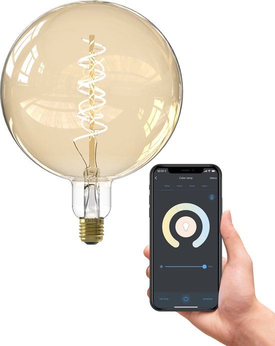 Calex Smart WiFi LED Lamp XXL - E27 - Goud - Dimbaar - 5W