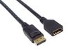 PremiumCord DisplayPort verlengkabel M/F 3 m, tot 10,8 Gbps, compatibel met video FULL HD 1080p, HDCP, zwart, 3 m, kportmf1-03