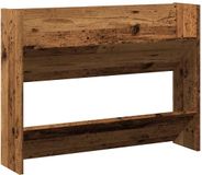 vidaXL Wandschoenenkast 80x18x60 cm bewerkt hout oud houtkleurig
