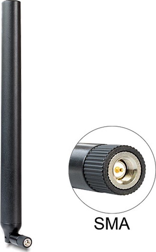 Delock LTE (4G) antenne - omnidirectioneel - SMA (m) - 0,1-4,5 dBi / zwart