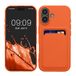 kwmobile telefoonhoesje geschikt voor iPhone 17 - Hoesje met pasjeshouder - TPU case in oranje
