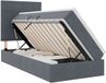 vidaXL Bed met opbergruimte en matras, donkergrijs, 90 x 200 cm, fluweel