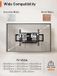 Perlegear Support mural TV pivotant 37-84 pouces Noir