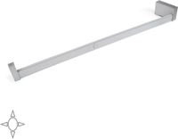 Emuca Barre de penderie Castor avec lumière LED, réglable 708-858 mm, détecteur de mouvement, Aluminium, Anodisé mat