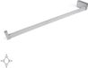 Emuca Barre de penderie Castor avec lumière LED, réglable 708-858 mm, détecteur de mouvement, Aluminium, Anodisé mat