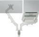 Leitz Ergo Ruimtebesparende Dubbele Monitor- en Laptop arm - Tot 9kg - Monitor Beugel 17-32 inch - Grijs