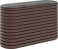 vidaXL Jardinière 114x40x68 cm acier galvanisé marron