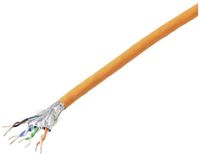Tru Components Câble réseau CAT 7 S/FTP 4 x 2 x 0.24 mm² certifié CPR-Dca Orange 100 m