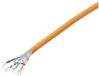 Tru Components Câble réseau CAT 7 S/FTP 4 x 2 x 0.24 mm² certifié CPR-Dca Orange 100 m