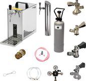 ich-zapfe Pygmy Complete Set - Biertap PYGMY 25 LE, 1-kraans, 30 liter/uur - met Set van 4 Fustkoppeling en Tapzuil - Droogkoeler - Bierkoeler