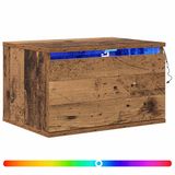 vidaXL Wandkastje voor Bed Oudhout 50 x 36 x 30 cm Bewerkt hout