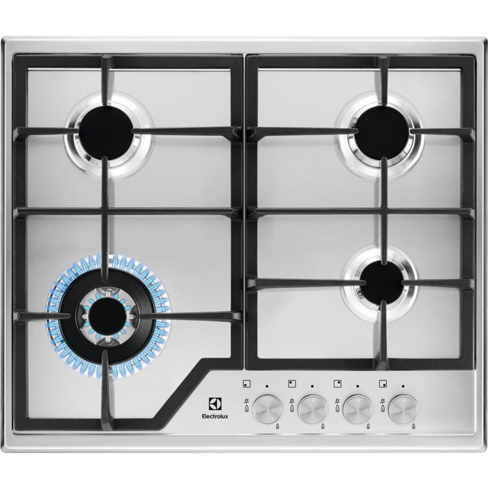Electrolux KGS6436SX - Gas Cooktop - 4 Burners - Stainless Steel