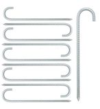 Relaxdays tentharingen - set van 10 - staal - zilver - 38,5 cm