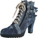 Rock Rebel by EMP Blauwe denim hoge hakken - Dames - EU37
