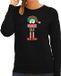 Bellatio Decorations foute kersttrui/sweater dames - Drank Elf - zwart - Kerst elfje M