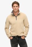 Superdry Active fleece met halve rits Heren Truien Oatmeal Beige