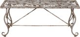 Clayre & Eef Tuinbank 105x35x44 cm - Wit/Bruin - Metaal - 2 persoons