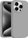 Coverzs luxe silicone MagSafe hoesje geschikt voor iPhone 16 Pro Max (grijs)