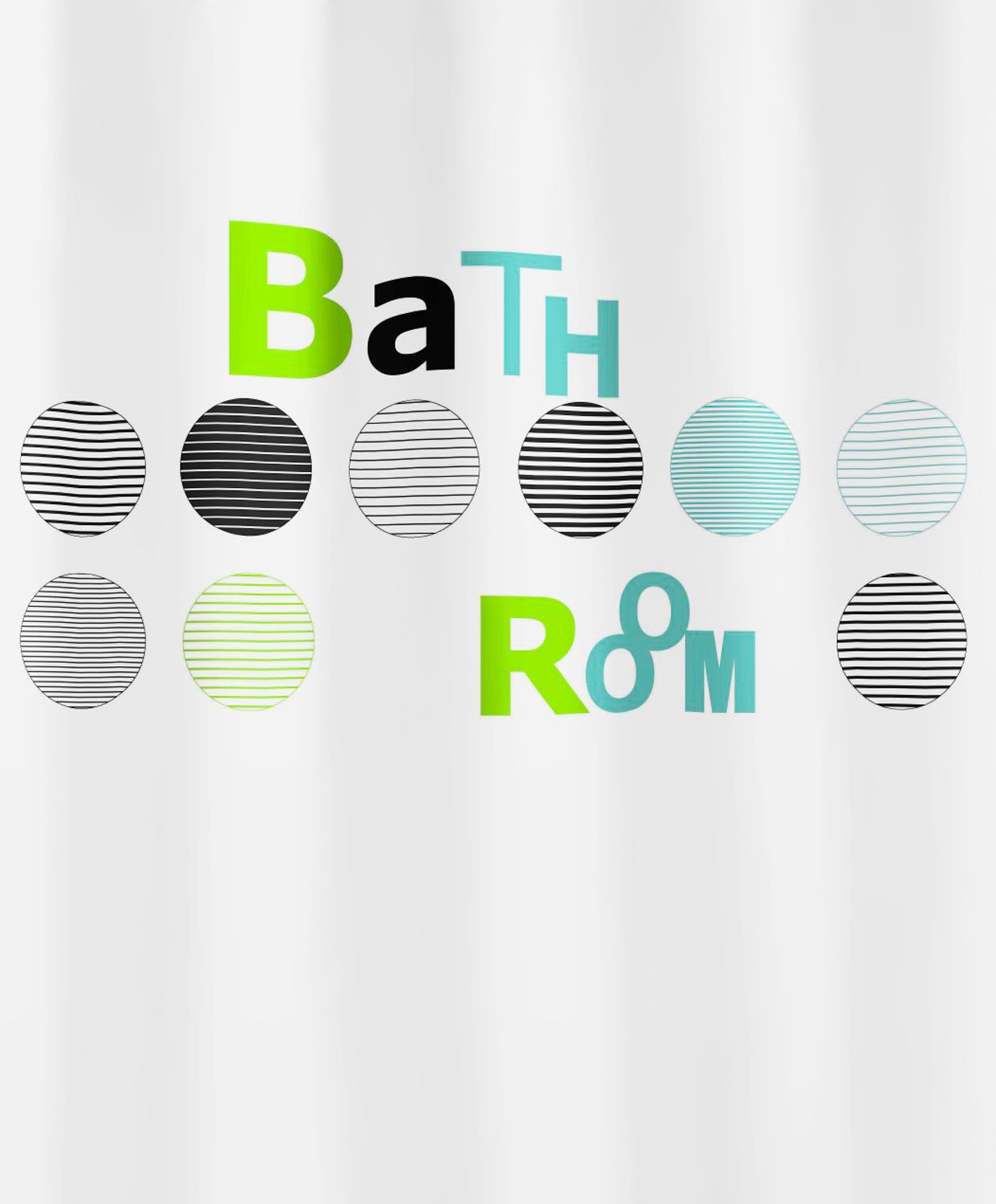 KLEINE WOLKE Douchegordijn - groen - polyester - 2019