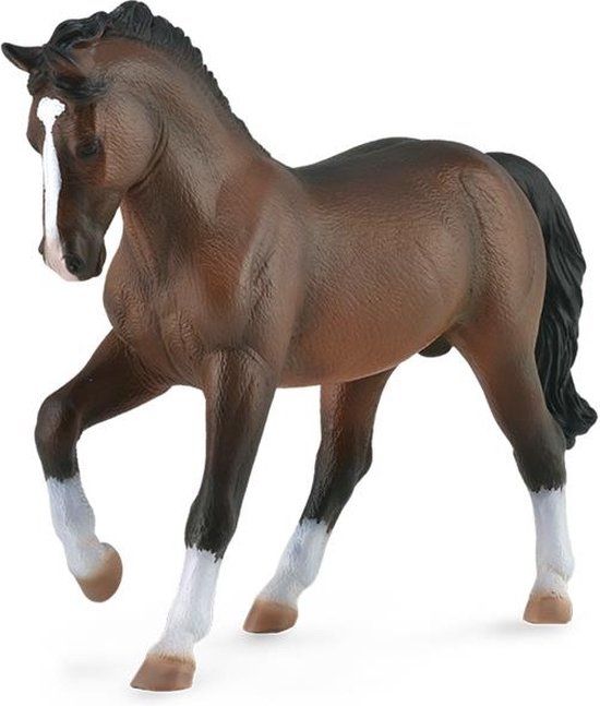 Collecta Paarden Xl Warmbloed Hengst - 14,7 cm - Bruin