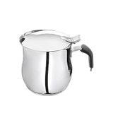 Koffiekan van roestvrij staal met deksel