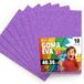 OFITURIA EVA-rubber met glitter voor creatief handwerk, glanzende schuimplaten voor doe-het-zelvers, schoolprojecten, decoratieve kunst, scrapbooking, 40 x 30 cm (paars, 10 stuks)
