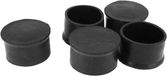 Bouchons de pied en caoutchouc - Protecteurs de pieds de table - Protection des meubles - Forme ronde - 60 mm - Noir
