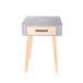 THE HOME DECO FACTORY - HD3740 - Table De Chevet Gris 1 Tiroir Bois Decoration Chambre