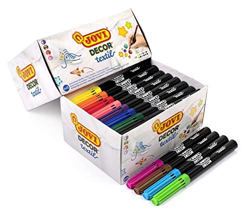 Jovi Textiel viltstiften - 48 stuks - 4x12 kleuren