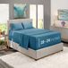 Nestl 4-Delige Eenpersoons Lakenset In XL-Formaat Met Extra Hoge Hoeken Voor Matras Met Een Diepte Van 45-61 Cm, Microvezel, Blue Heaven