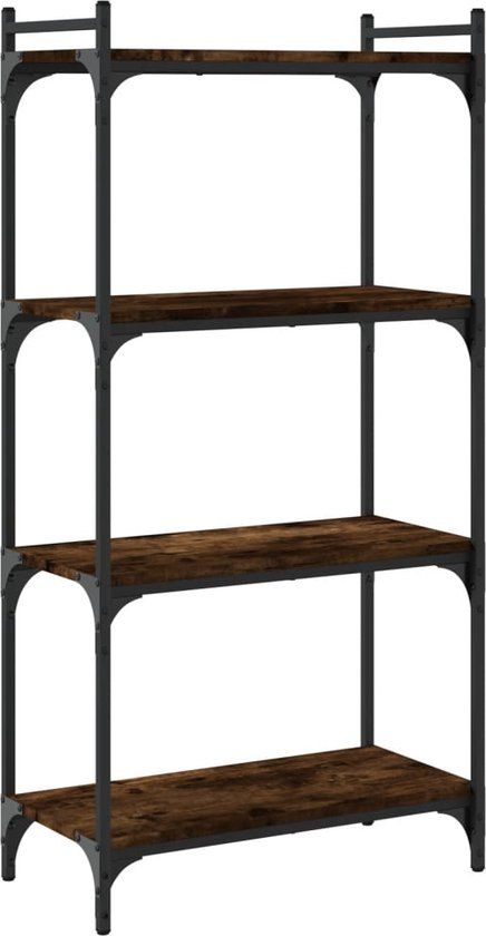 vidaXL Boekenkast 4-laags 60x30x120 cm Bewerkt Hout Gerookt Eiken