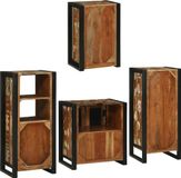 Maison Exclusive - Ensemble de mobilier de salle de bain 4 pcs Bois massif recyclé