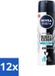 NIVEA Men Déodorant Spray Invisible for Black & White Fresh 150 ml - 12 pièces