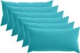 vidaXL - Kussensloop - 6 stuks - HEERLEN - Turquoise - 40 x 70 cm - Polyester