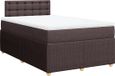 vidaXL Boxspringbed met matras, donkerbruin, 120x200 cm, met stoffen bekleding