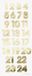 folia Adventskalender-stickers 'NUMBERS IRIDESCENT