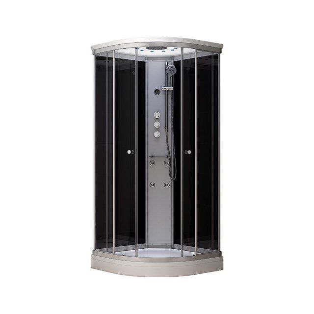 Maxaro Complete Douchecabine 100x100cm Zwart Modera Watermassage LED Verlichting