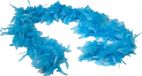 Atosa Carnaval verkleed boa met veren - blauw - 180 cm